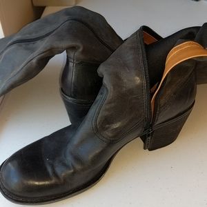 Nine West Black Leather Knee High Boots Size 8